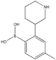 2-(Piperidin-3-yl)-4-methylphenylboronic acid Struktur