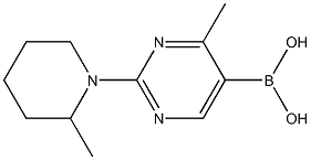 4-Methyl-2-(2-methylpiperidino)pyrimidine-5-boronic acid Structure