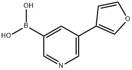 (5-(furan-3-yl)pyridin-3-yl)boronic acid 结构式