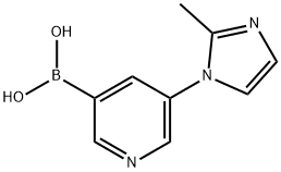 5-(2-Methylimidazol-1-yl)pyridine-3-boronic acid,2225154-47-0,结构式