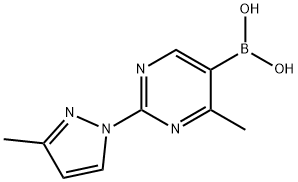 4-Methyl-2-(3-methyl-1H-pyrazol-1-yl)pyrimidine-5-boronic acid Structure