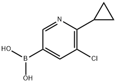 (5-氯-6-环丙基吡啶-3-基)硼酸, 2225154-50-5, 结构式