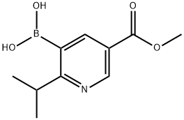 2-(iso-Propyl)-5-(methoxycarbonyl)pyridine-3-boronic acid Struktur