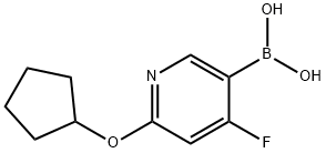 4-Fluoro-2-(cyclopentoxy)pyridine-5-boronic acid Structure