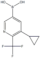5-Cyclopropyl-6-trifluoromethylpyridine-3-boronic acid Structure
