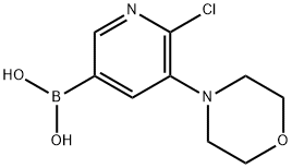 6-Chloro-5-(morpholino)pyridine-3-boronic acid,2225154-98-1,结构式