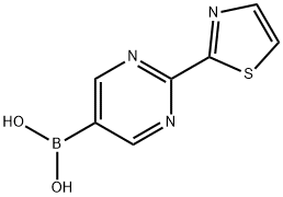 (2-(thiazol-2-yl)pyrimidin-5-yl)boronic acid,2225155-13-3,结构式