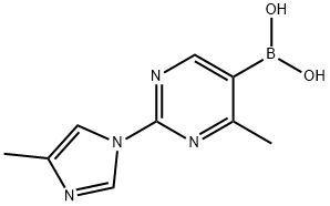 4-Methyl-2-(4-methylimidazol-1-yl)pyrimidine-5-boronic acid Structure