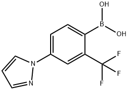 2-Trifluoromethyl-4-(1H-pyrazol-1-yl)phenylboronic acid,2225155-29-1,结构式