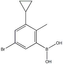 3-Bromo-5-cyclopropyl-6-methylphenylboronic acid Struktur