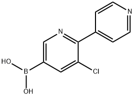 5-Chloro-6-(pyridin-4-yl)pyridine-3-boronic acid Structure