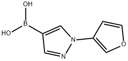 1-(3-Furyl)-1H-pyrazole-4-boronic acid Struktur
