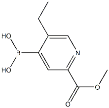 5-Ethyl-2-(methoxycarbonyl)pyridine-4-boronic acid Struktur