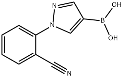 (1-(2-氰基苯基)-1H-吡唑-4-基)硼酸, 2225169-32-2, 结构式