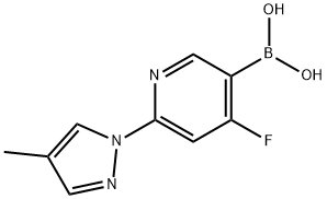 4-Fluoro-2-(4-methyl-1H-pyrazol-1-yl)pyridine-5-boronic acid Structure