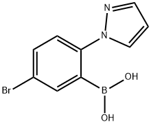 5-Bromo-2-(1H-pyrazol-1-yl)phenylboronic acid Struktur