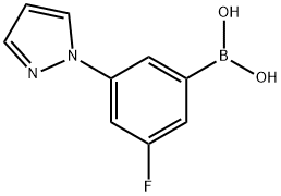 3-Fluoro-5-(1H-pyrazol-1-yl)phenylboronic acid Struktur