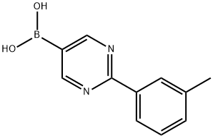 (2-(m-tolyl)pyrimidin-5-yl)boronic acid Struktur