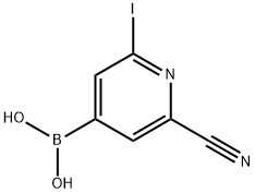 2-Iodo-6-cyanopyridine-4-boronic acid Struktur