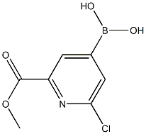 [2-(METHOXYCARBONYL)-6-CHLOROPYRIDIN-4-YL]BORONIC ACID Struktur