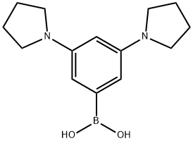 3,5-Bis(pyrrolidino)phenylboronic acid 化学構造式