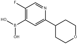 5-Fluoro-2-(oxan-4-yl)pyridine-4-boronic acid,2225171-73-1,结构式