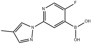 5-Fluoro-2-(4-methyl-1H-pyrazol-1-yl)pyridine-4-boronic acid Struktur