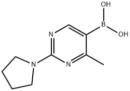 4-Methyl-2-pyrrolidinopyrimidine-5-boronic acid Structure