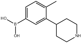 3-(Piperidin-4-yl)-4-methylphenylboronic acid Struktur
