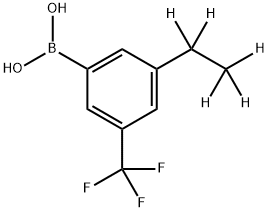 3-(Trifluoromethyl)-5-(ethyl-d5)-phenylboronic acid 结构式