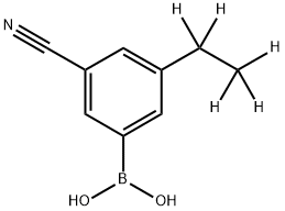 3-Cyano-5-(ethyl-d5)-phenylboronic acid 化学構造式