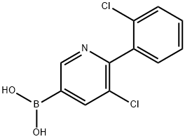 5-Chloro-6-(2-chlorophenyl)pyridine-3-boronic acid Struktur