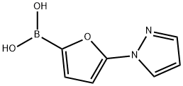 5-(1H-Pyrazol-1-yl)furan-2-boronic acid 化学構造式