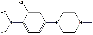 2-Chloro-4-(N-methylpiperazin-1-yl)phenylboronic acid Struktur