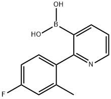 2-(2-Methyl-4-fluorophenyl)pyridine-3-boronic acid Struktur