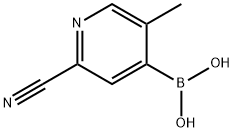 5-Methyl-2-cyanopyridine-4-boronic acid 结构式