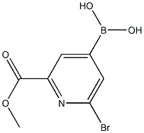 [2-(METHOXYCARBONYL)-6-BROMOPYRIDIN-4-YL]BORONIC ACID Struktur