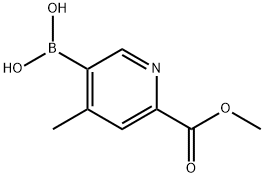 4-METHYL-6-(METHOXYCARBONYL)PYRIDINE-3-BORONIC ACID Structure