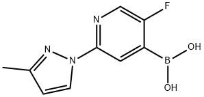 5-Fluoro-2-(3-methyl-1H-pyrazol-1-yl)pyridine-4-boronic acid Structure
