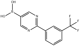 (2-(3-(trifluoromethyl)phenyl)pyrimidin-5-yl)boronic acid Struktur