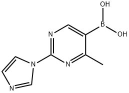 4-Methyl-2-(imidazol-1-yl)pyrimidine-5-boronic acid Structure