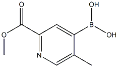 5-Methyl-2-(methoxycarbonyl)pyridine-4-boronic acid Struktur