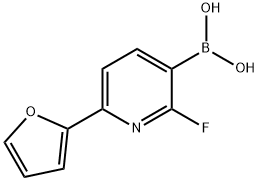 2-Fluoro-6-(2-furyl)pyridine-3-boronic acid Structure