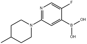 5-Fluoro-2-(4-methylpiperidin-1-yl)pyridine-4-boronic acid Struktur