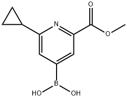 [2-(METHOXYCARBONYL)-6-(CYCLOPROPYL)PYRIDIN-4-YL]BORONIC ACID 化学構造式