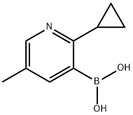 5-Methyl-2-(cyclopropyl)pyridine-3-boronic acid Struktur