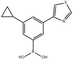 3-Cyclopropyl-5-(thiazol-4-yl)phenylboronic acid Struktur