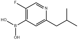 5-Fluoro-2-(iso-butyl)pyridine-4-boronic acid Structure