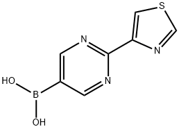 (2-(thiazol-4-yl)pyrimidin-5-yl)boronic acid Struktur