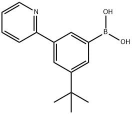 3-(tert-Butyl)-5-(pyridin-2-yl)phenylboronic acid Structure